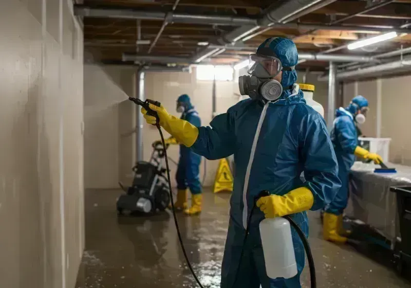 Basement Sanitization and Antimicrobial Treatment process in Greenville, OH